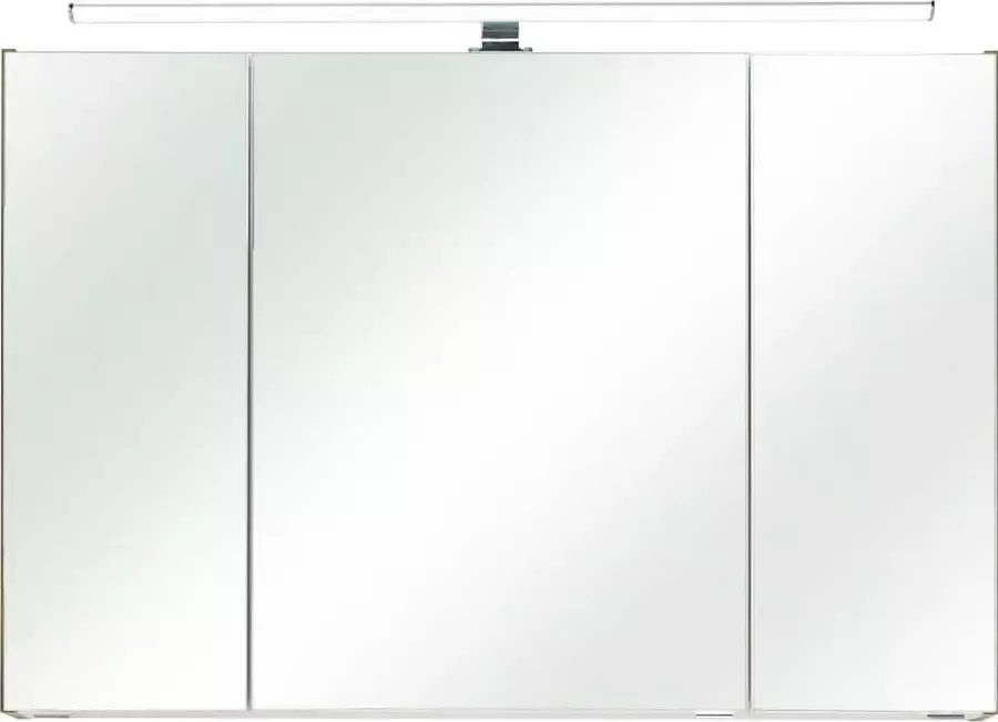Saphir Spiegelkast Quickset Breedte 105 cm 3-deurs ledverlichting schakelaar- stekkerdoos - Foto 2