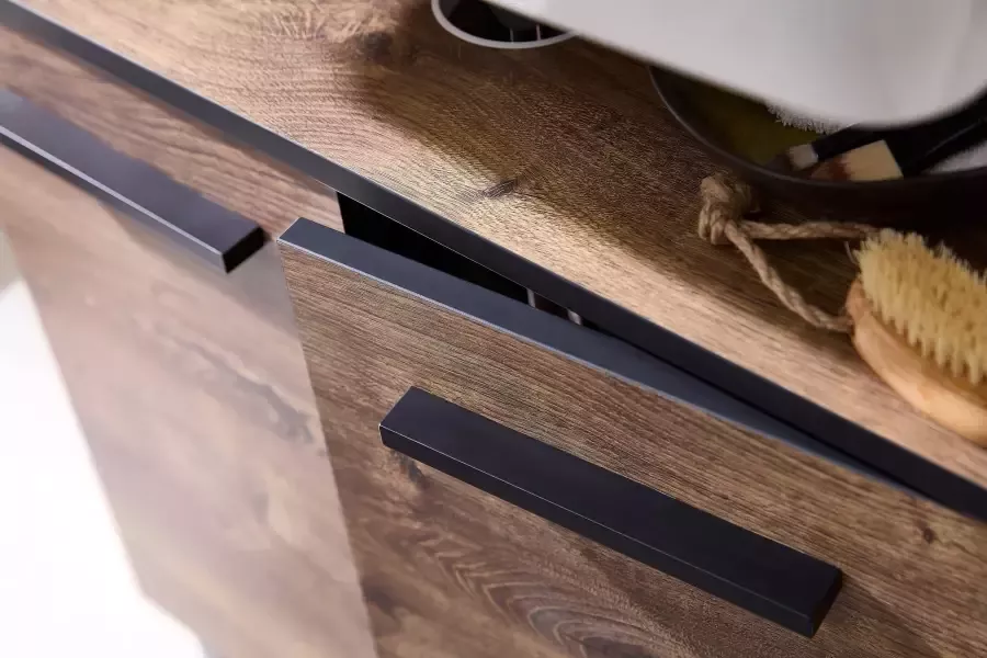 Saphir Wastafelonderkast Quickset 374 Onderkast eiken Ribbeck dwars reproductie Wastafel kast inclusief deurdemper 60 cm breed zonder wastafel - Foto 7