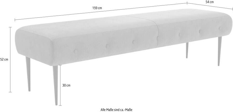 Places of Style 3-zitsbank Amber met capitonnage in verschillende stofsoorten - Foto 3