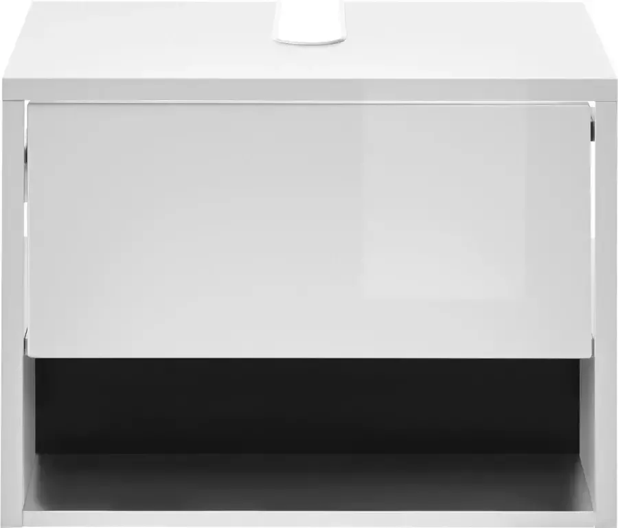 Places of Style Badkamerserie Studio Line bad in modern ontwerp 3-delig badkamer Kast onderkast en spiegel in twee kleuren beschikbaar opbergruimte (3-delig) - Foto 5