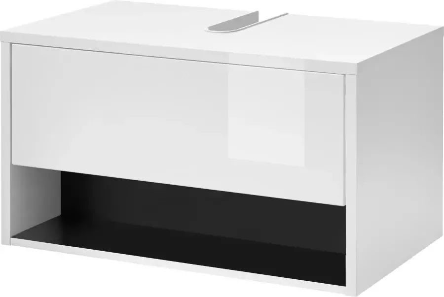 Places of Style Badkamerserie Studio Line bad in modern ontwerp 3-delig badkamer Kast onderkast en spiegel in twee kleuren beschikbaar opbergruimte (3-delig) - Foto 9