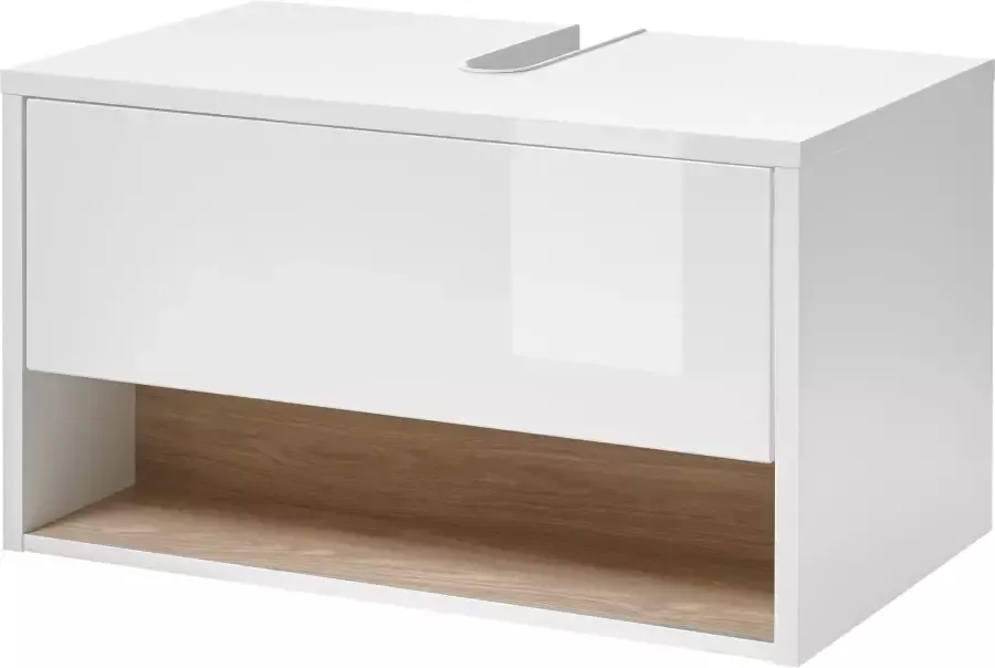 Places of Style Badkamerserie Studio Line bad in modern ontwerp 4-delig badkamer Kast onderkast en spiegel in twee kleuren beschikbaar opbergruimte (4-delig) - Foto 11