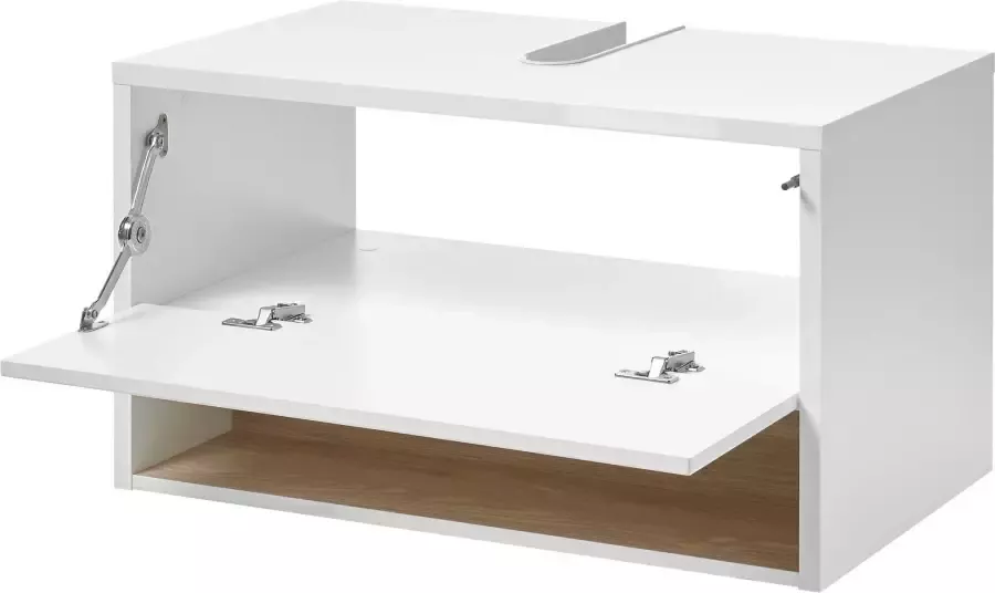 Places of Style Badkamerserie Studio Line bad in modern ontwerp 4-delig badkamer Kast onderkast en spiegel in twee kleuren beschikbaar opbergruimte (4-delig) - Foto 13