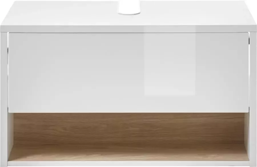 Places of Style Badkamerserie Studio Line bad in modern ontwerp 4-delig badkamer Kast onderkast en spiegel in twee kleuren beschikbaar opbergruimte (4-delig) - Foto 12