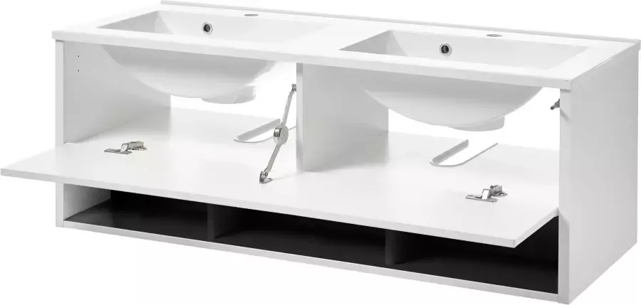 Places of Style Badkamerserie Studio Line bad in modern ontwerp 4-delig badkamer Kast wastafel en spiegel in twee kleuren beschikbaar opbergruimte (4-delig) - Foto 13