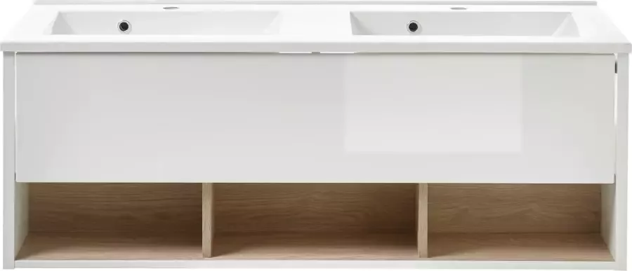 Places of Style Badkamerserie Studio Line bad in modern ontwerp 4-delig badkamer Kast wastafel en spiegel in twee kleuren beschikbaar opbergruimte (4-delig) - Foto 14