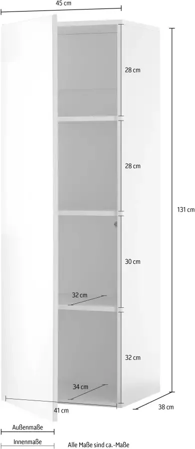 Places of Style Bergkast CAYMAN Hoogte ca. 131 cm - Foto 5