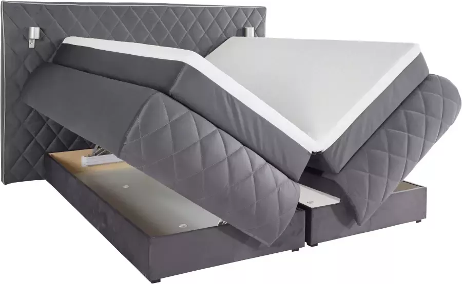 Places of Style Boxspring Alaric naar keuze met en zonder stralen topmatras pocketvering - Foto 8