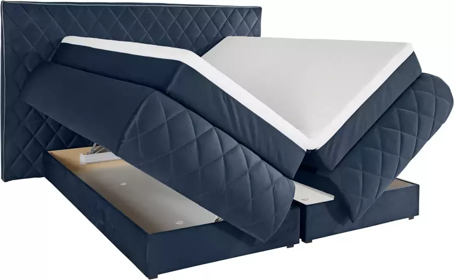 Places of Style Boxspring Alaric naar keuze met en zonder stralen topmatras pocketvering - Foto 10