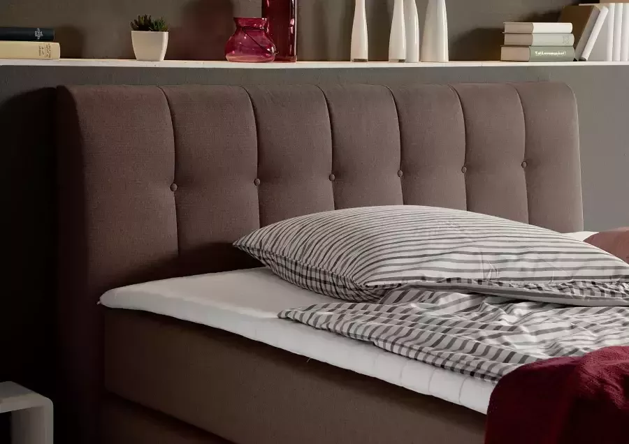 Places of Style Boxspring Cafone incl. topmatras 5 breedtes 3 matrassoorten en 3 hardheden ter keuze