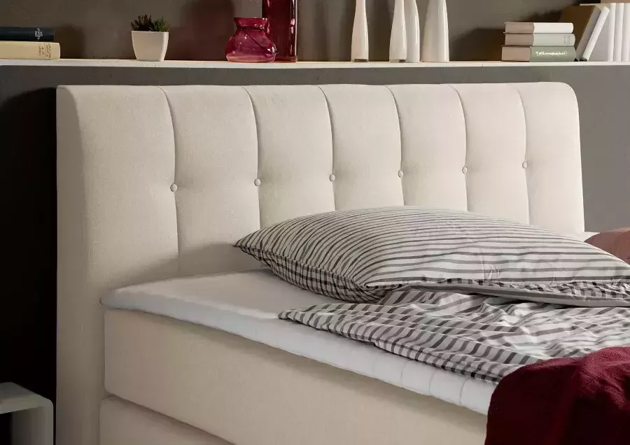 Places of Style Boxspring Cafone incl. topmatras 5 breedtes 3 matrassoorten en 3 hardheden ter keuze