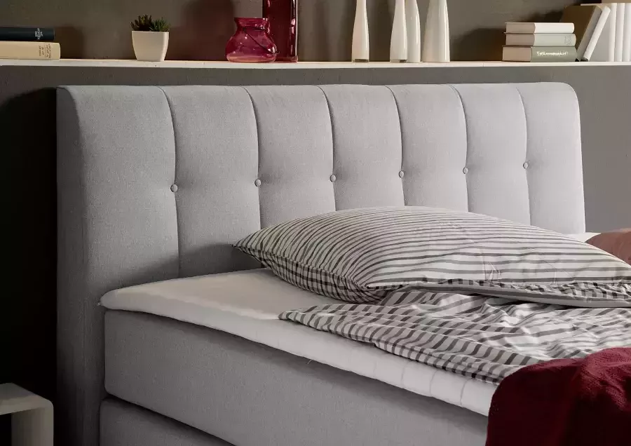 Places of Style Boxspring Cafone incl. topmatras 5 breedtes 3 matrassoorten en 3 hardheden ter keuze