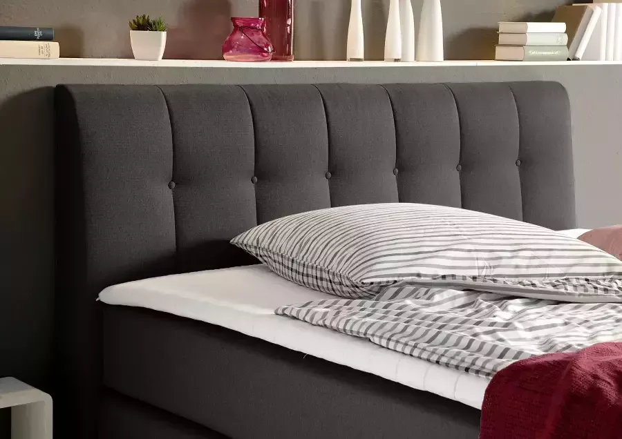 Places of Style Boxspring Cafone incl. topmatras 5 breedtes 3 matrassoorten en 3 hardheden ter keuze