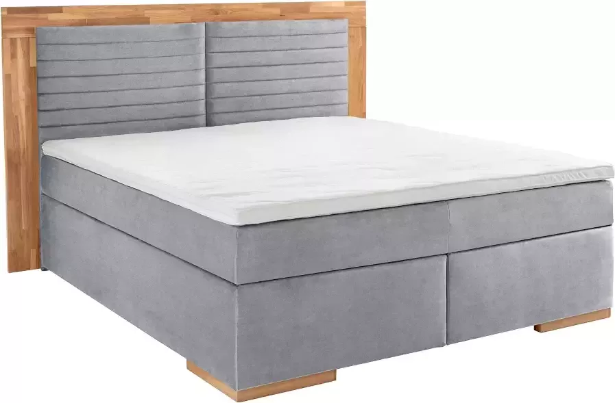 Places of Style Boxspring Cup met massief houten frame met topmatras in 2 hardheden in 3 breedten