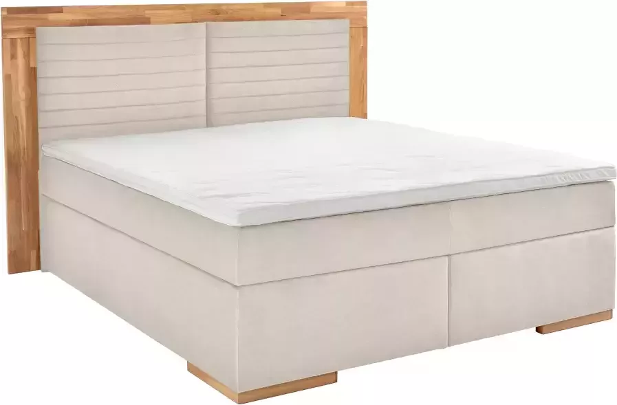 Places of Style Boxspring Cup met massief houten frame met topmatras in 2 hardheden in 3 breedten