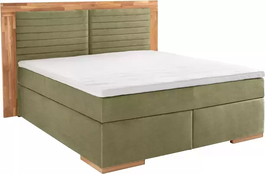 Places of Style Boxspring Cup met massief houten frame met topmatras in 2 hardheden in 3 breedten