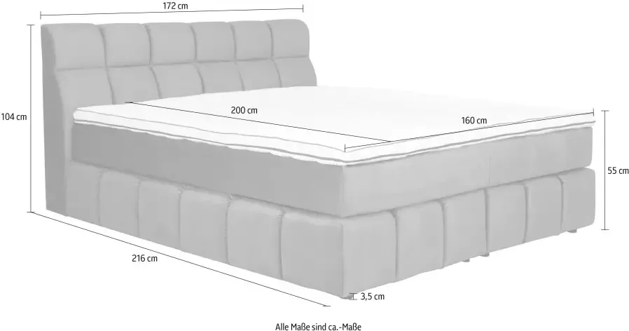 Places of Style Boxspring PAXTON Nieuwe toppervarianten! - Foto 5