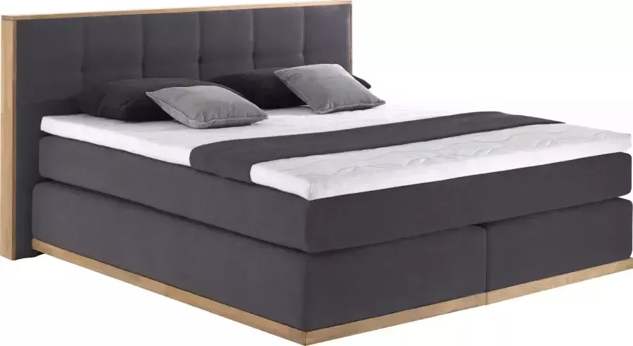Places of Style Boxspring Vinton van massief eiken verschillende hardheden (ook h4) (5-delig) - Foto 7