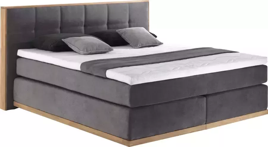Places of Style Boxspring Vinton van massief eiken verschillende hardheden (ook h4) (5-delig) - Foto 7