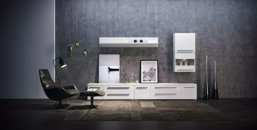 Places of Style Hangende vitrinekast Piano met en zonder glaselement uv gelakt soft-close b h:59 7 57 4 cm - Foto 8