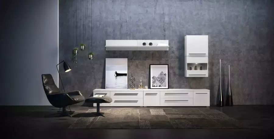 Places of Style Hangende vitrinekast Piano met en zonder glaselement uv gelakt soft-close b h:59 7 57 4 cm - Foto 6