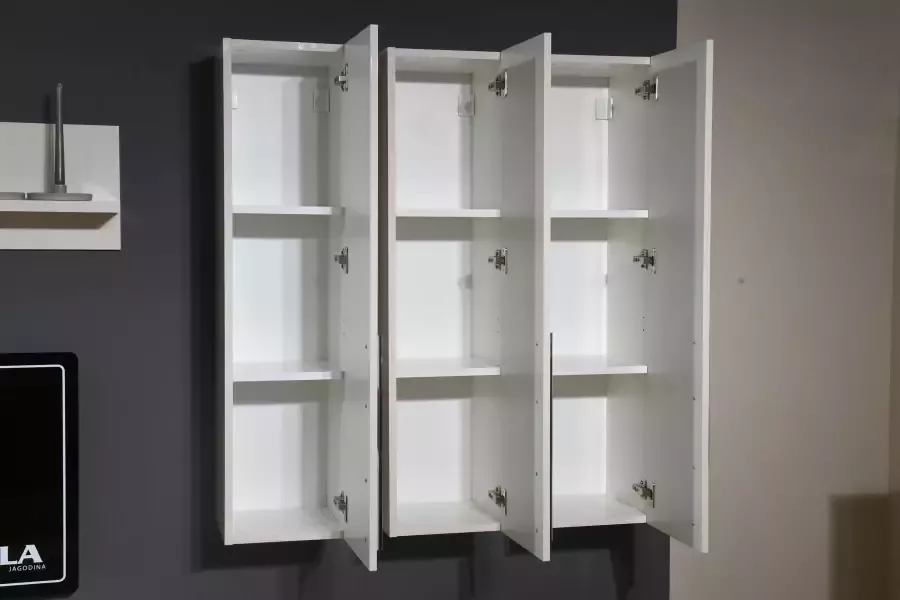 Places of Style Hangende vitrinekast Piano UV gelakt soft-close functie hoogte 115 cm breedte 29 7 cm