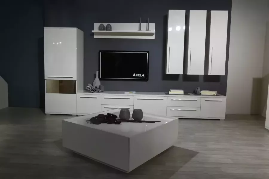 Places of Style Hangende vitrinekast Piano UV gelakt soft-close functie hoogte 115 cm breedte 29 7 cm - Foto 3