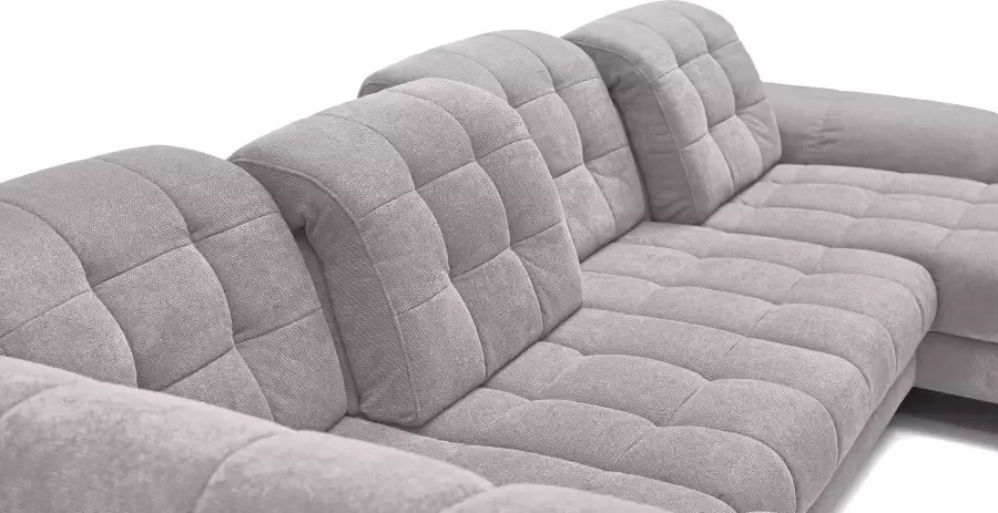 Places of Style Hoekbank Bardi met zitdiepteverstelling naar keuze ook met verstelbare armleuningen en hoofdsteun slaapfunctie en bedkist