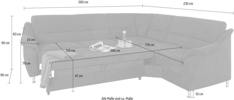 Places of Style Hoekbank Cardoso met trapezehoek voor meer zitcomfort naar keuze ook met slaapfunctie - Foto 4