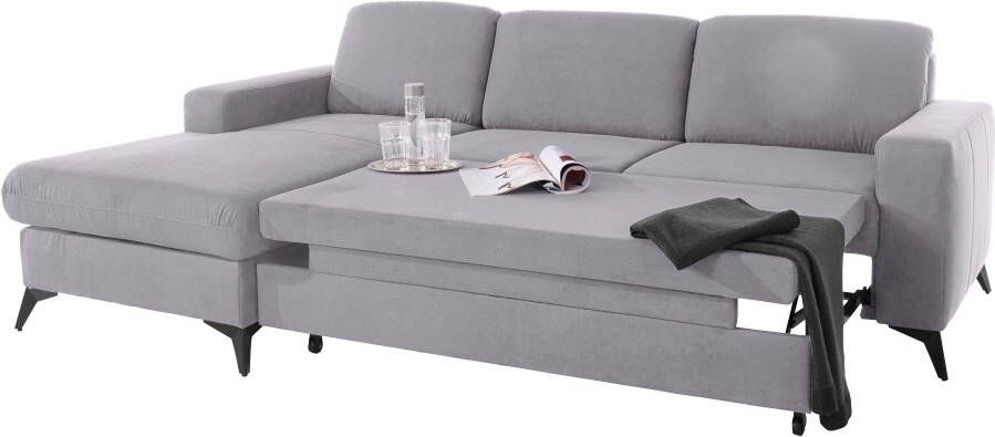 Places of Style Hoekbank Lolland L-vorm Naar keuze met slaapfunctie en bedkist binnenvering - Foto 5