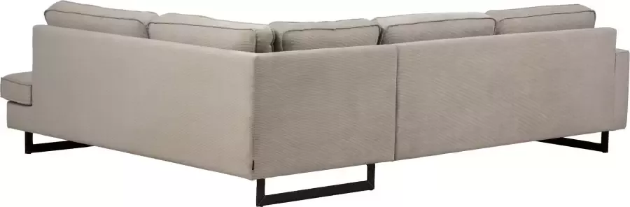 Places of Style Hoekbank Pinto 290 cm cord chenille leerlook ottomane links rechts - Foto 9