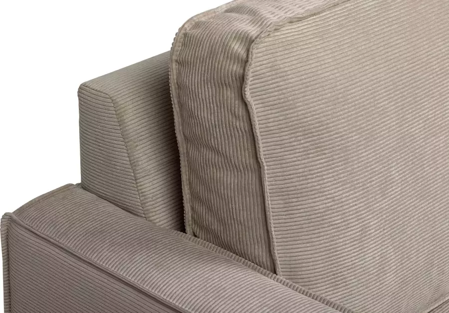 Places of Style Hoekbank Pinto 290 cm cord chenille leerlook ottomane links rechts - Foto 2