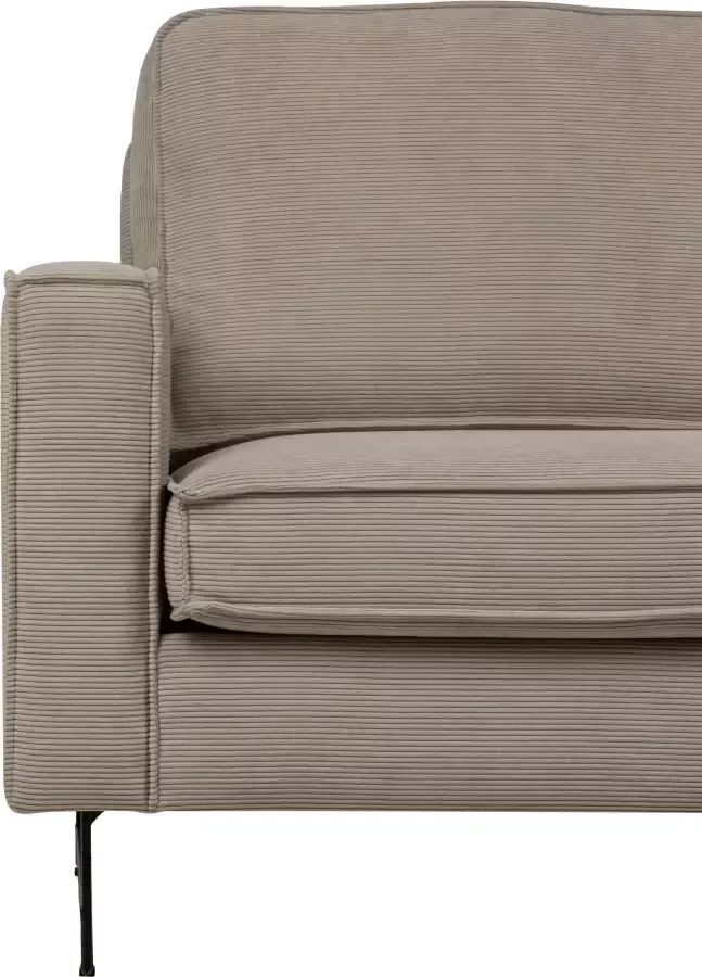 Places of Style Hoekbank Pinto 290 cm cord chenille leerlook ottomane links rechts