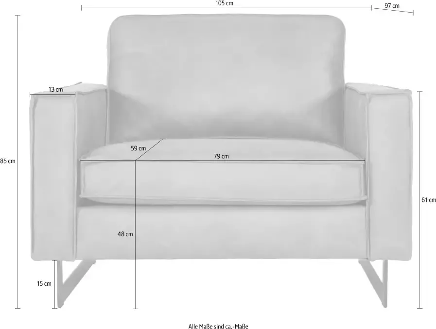 Places of Style Loveseat Pinto - Foto 3