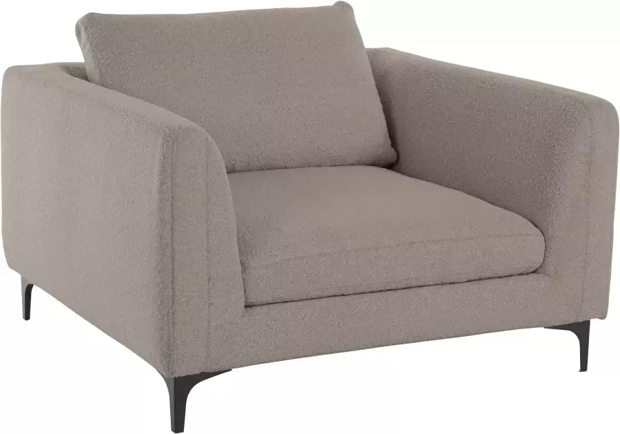 Places of Style Relaxfauteuil Nixon met binnenvering voor een beter zitcomfort met zwarte metalen poten - Foto 4