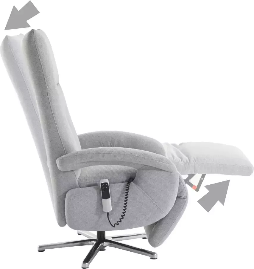 Places of Style Relaxfauteuil Tycoon naar keuze handmatig met twee motoren of met twee motoren en accu of met 2 motoren accu en opstahulp in 2 afmetingen