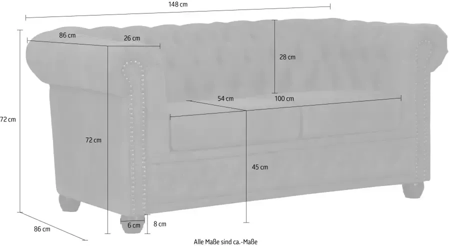 Home affaire Chesterfield-bank Rysum Chesterfield-look in 2 stofkwaliteiten - Foto 3