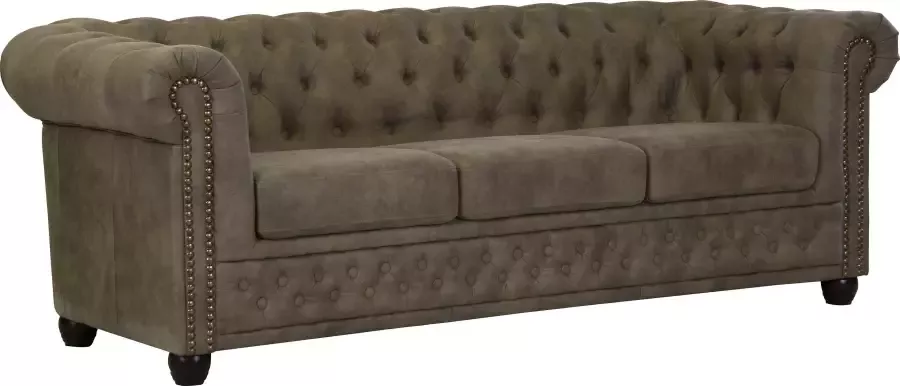 Home affaire Chesterfield-bank Rysum Chesterfield look in 2 verschillende stoffen 2 versies snel leverbaar - Foto 5