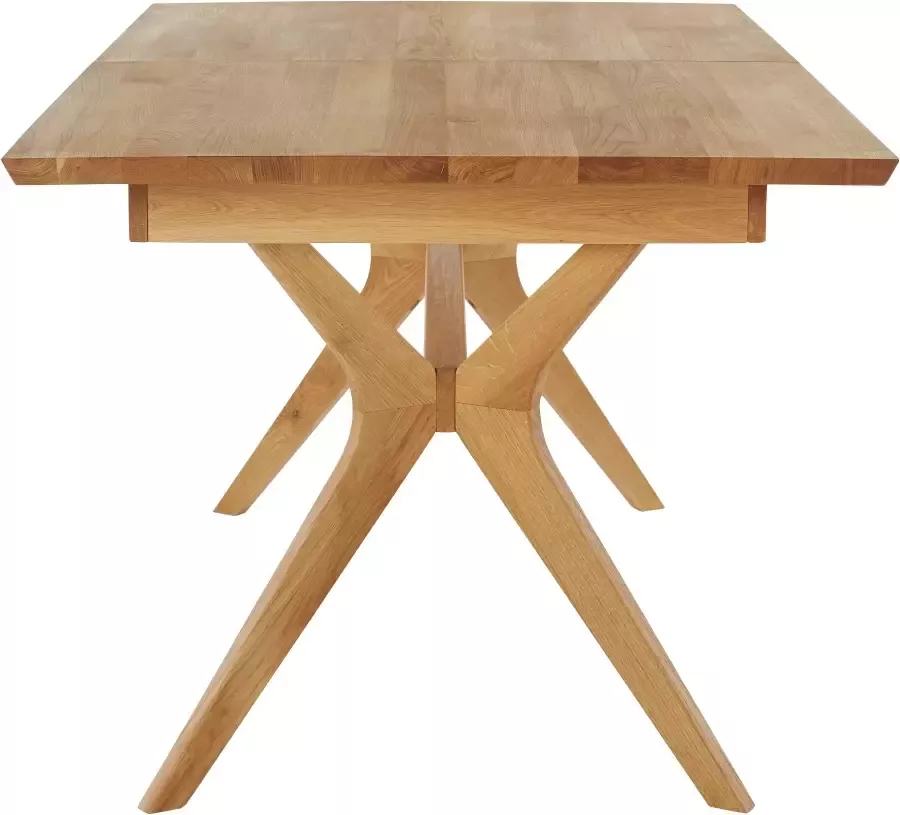 Home affaire Eettafel Klara met uittrekfunctie (160 210 cm) van massief hout - Foto 2