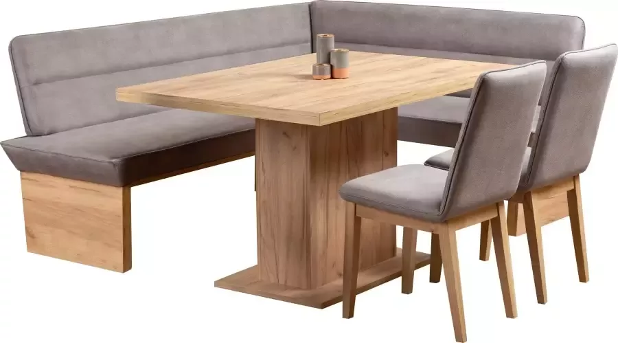 Home affaire Eetkamerstoel Beluna gestoffeerde stoel eetkamer bestseller Frame en poten van massief eiken modern landhuis (set 2 stuks) - Foto 6