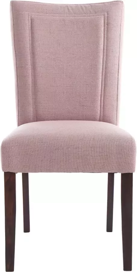 Home affaire Eetkamerstoel Zena Massief houten onderstel gestoffeerde stoel (set 2 stuks) - Foto 7
