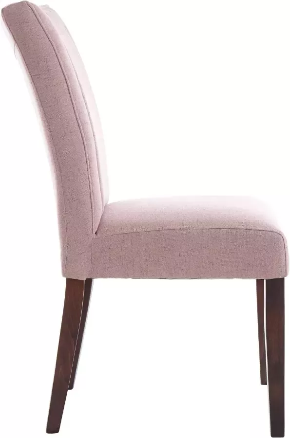 Home affaire Eetkamerstoel Zena Frame van massief hout gestoffeerde stoel eetkamer bestseller (set 2 stuks) - Foto 4