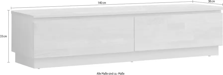 Home affaire Tv-meubel Hoogte 140 cm deels massief FSC -gecertificeerd - Foto 2