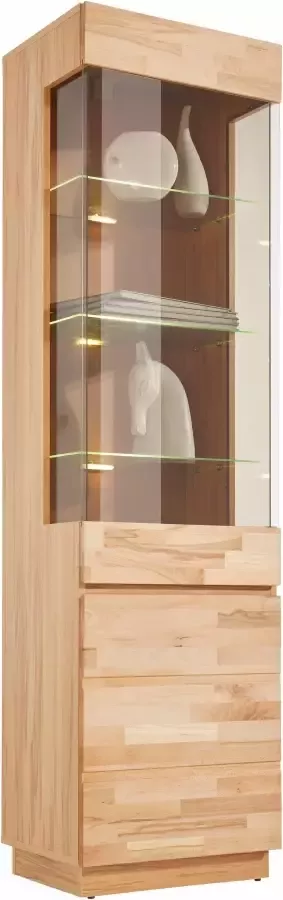Home affaire Vitrinekast Hoogte 184 cm massief houten deuren met glazen inzet - Foto 7