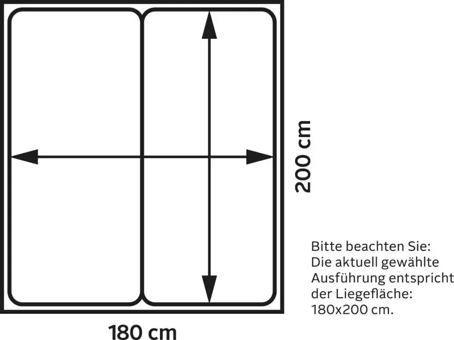 Priess Bed Husum Schlafzimmer Jugendzimmer Rahmenbett met comforthoogte - Foto 2