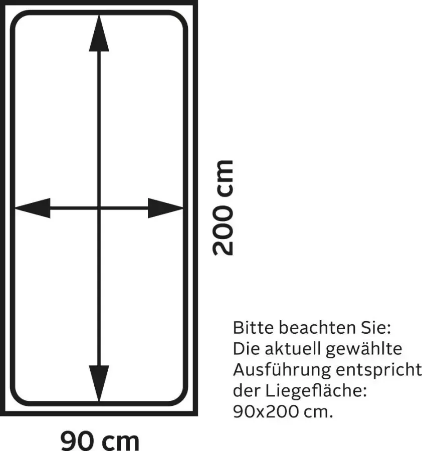 Priess Bed Husum Schlafzimmer Jugendzimmer Rahmenbett met comforthoogte - Foto 2