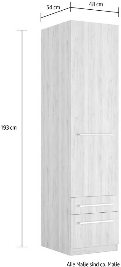 Priess Kledingkast Kast garderobe waskast Barcelona in 5 breedtes veel opbergruimte ruime lades met spiegel made in germany - Foto 4