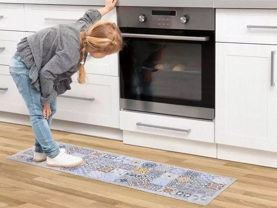 Primaflor-Ideen in Textil Keukenloper MOROCCAN TILES Made in Belgium Tegeldesign ornamenten 50x150 cm antislip wasbaar - Foto 4