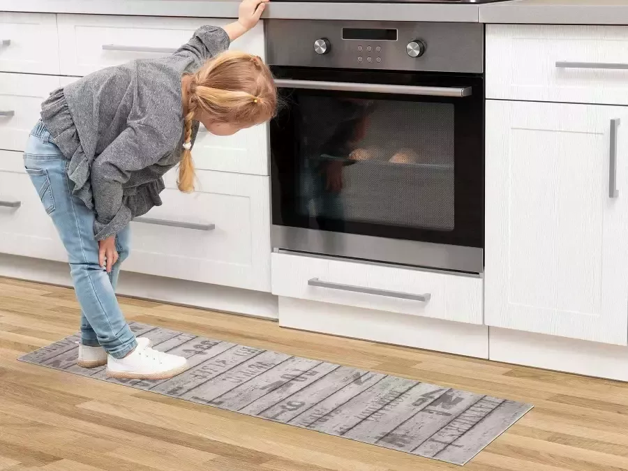 Primaflor-Ideen in Textil Keukenloper Wood Hout motief afm. 50x150 cm antislip wasbaar keuken - Foto 4