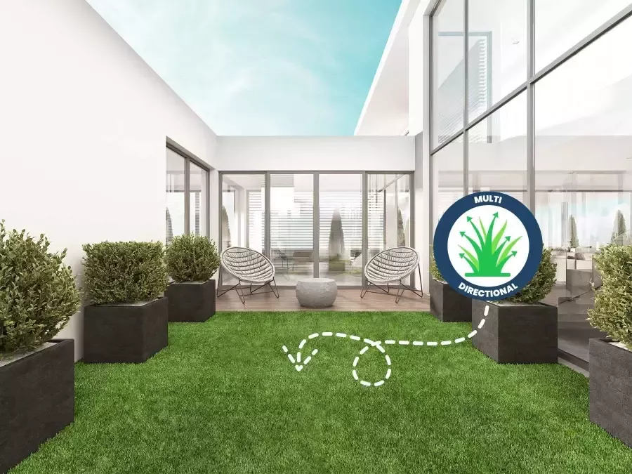 Primaflor-Ideen in Textil Kunstgras Premium ZENIT natuurlijke optiek met drainagefunctie ideaal voor balkon & terras - Foto 5